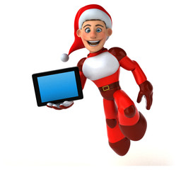 Fun Super Santa Claus - 3D Illustration