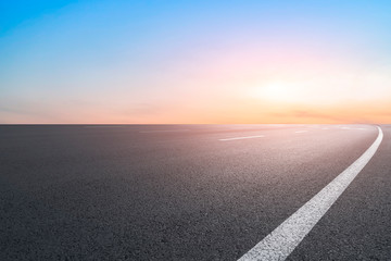 Road surface and sky cloud landscape..