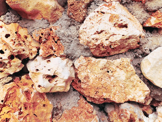 Multicolor grunge background with abstract colors of red,  white and ocher, granite stone texture