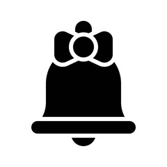Bell vector, Isolated Easter solid style icon