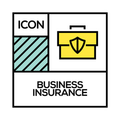 BUSINESS INSURANCE ICON CONCEPT