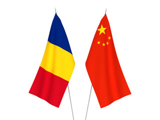 China and Romania flags