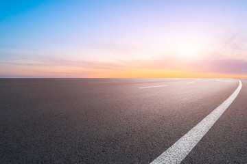 Road surface and sky cloud landscape..