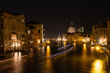 Cityscape image of Grand Canal with Santa Maria della Salute Basilica