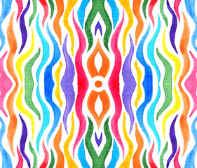 Abstract rainbow different colored tentacles for background textured as carpet