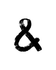 Grunge ampersand alphabet symbol design  - 255317309