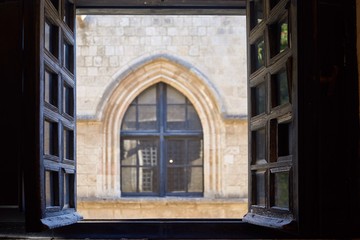 Window in the old part of the city of Rhodes Greece
