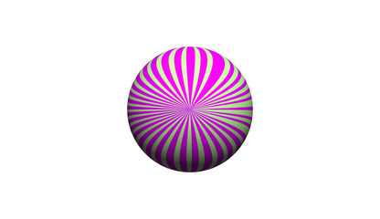 pink and white ball isolated on white background