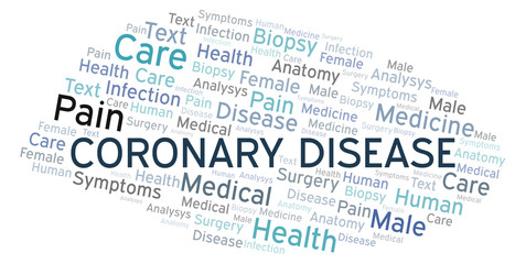 Fototapeta premium Coronary Disease word cloud.
