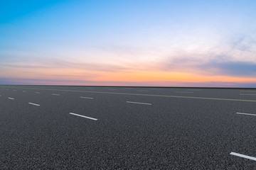 Road surface and sky cloud landscape..