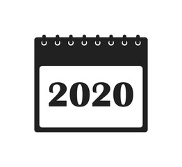 2020 Calendar Icon. Flat style vector EPS.