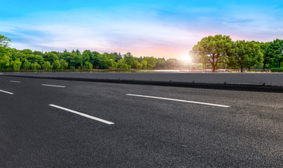 Road surface and sky cloud landscape..
