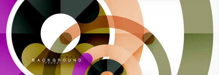 Obraz premium Round linear circle shapes background