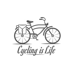 Fototapeta na wymiar Cycling is Life Logotype.