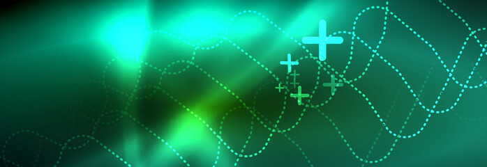 Shiny neon lights background, techno design, modern wallpaper for your project