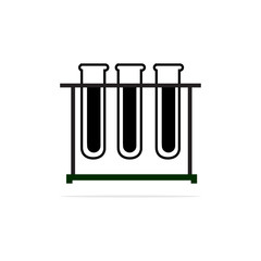 Glass tube experiment icon. Vector concept illustration for design.