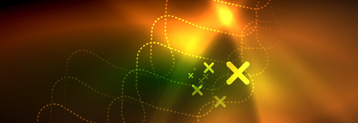 Shiny neon lights background, techno design, modern wallpaper for your project