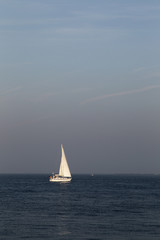 Fototapeta premium Sailing Yacht on the North Sea near Helgoland.