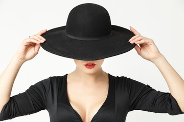 mysterious girl in a hat