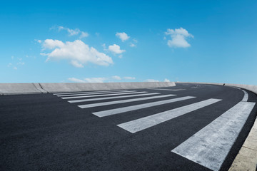 Fototapeta premium Road surface and sky cloud landscape..