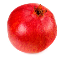 one pomegranate fruit isolated on a white background