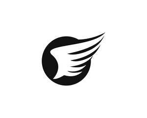 wing logo template vector icon illustration design 