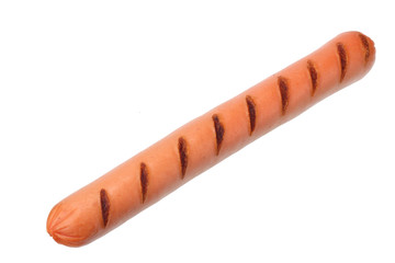 grilled sausages isolated on a white background