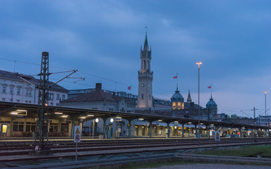 Stadtbild in Konstanz am Bodensee bei Nacht