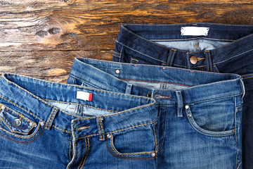 old blue jeans