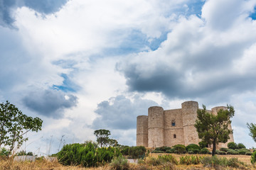 Fototapeta na wymiar Castel del Monte, a 13th century fortress built by the emperor of the Holy Roman Empire, Frederick II. Italy
