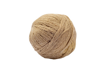 Yarn Ball. Isolated on White Background.