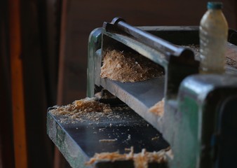 The Carpenter turning wood on a lathe.turkey
