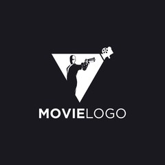 action movie logo concept