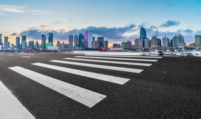 Obraz premium Urban Road, Highway and Construction Skyline..