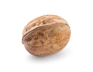 Tasty walnut on white background