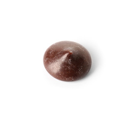 Delicious chocolate chip on white background