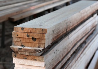 carpenter workshop and wood parts