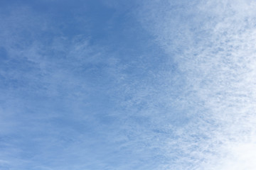 Texture of blue sky and white cirrocumulus clouds - obrazy, fototapety, plakaty