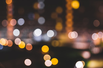 bokeh night city
