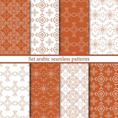 Set arabic seamless patterns