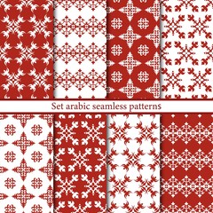 Set arabic seamless patterns