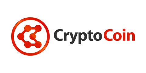 Crypto coin logo concept for blockchain company