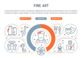 Vector Banner of the Fine Art.
