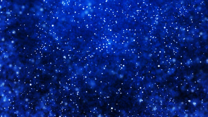 Cosmic dust movement. Abstract glow of cosmic reactions. Network Design with Particle. Big data....