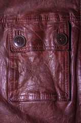 vintage leather jacket pocket