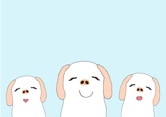 cute  dog  cartoon vector eps.10