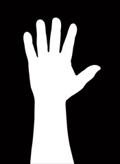 a hand silhouette vector