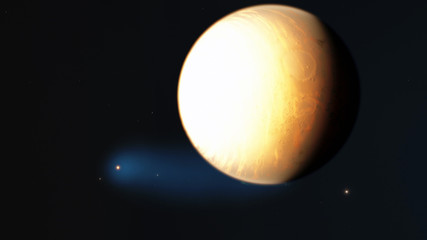 Planet in the space. Colorful art. Solar system. Gradient color. Space wallpaper. High quality, resolution, 4k.