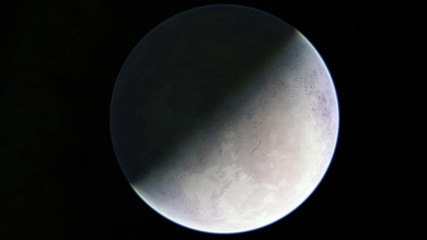 Planet in the space. Colorful art. Solar system. Gradient color. Space wallpaper. High quality, resolution, 4k.