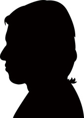 a man head silhouette vector